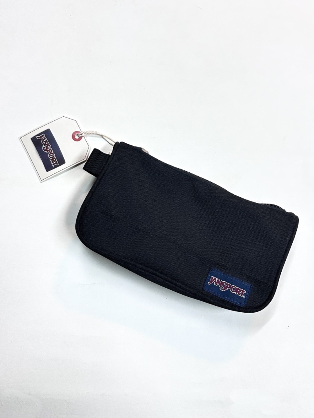 NWT Genuine Jansport Medium Accessory Pouch BLACK .8L Zipper Toiletry Travel Bag